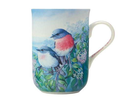 Mug Birds of Australia KC 10yr Anniversary 300ML Rose Robin