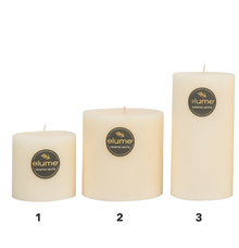  Candle Pillar Caramel Vanilla 3x3