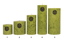  Candle Pillar Lemongrass GREEN 4x4