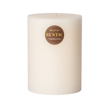  Candle Pillar Rustic Cream 10x14cm