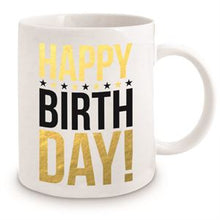 Mug Happy Birthday Gold Foil